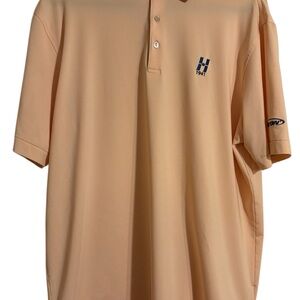 Peter Millar Summer Comfort Light Orange Striped Drum Performance Jersey  Polo